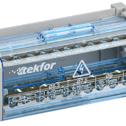 TEKFOR Шины на DIN-рейку (кросс-модуль) ШНК 2х11 L+PEN IEK TF-DN10-2-11-050