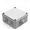 Коробка распаячная для наружного монтажа RAL 7035 6 гермовводов 100х100х50мм IP44 8820015
