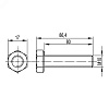 Болт с шестигранной головкой DIN 933 M10x80 CM081080INOX316L