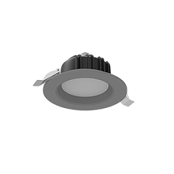 Cветильник светодиодный "ВАРТОН" Downlight круглый встраиваемый 116*55 мм 11W 3000K IP54 RAL7045 серый матовый V1-R0-H0011-10000-4401130