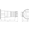 Розетка кабельная IP67 32A 3P+E 400В DIS3183246