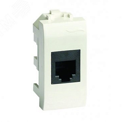 BRAVA Розетка компьютерная RJ45 категория 5е разъем экранированная белая 76457B