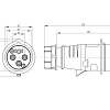 Вилка кабельная IP44 32A 3P+E 400V DIS2133236