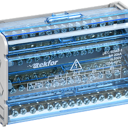 TEKFOR Шины на DIN-рейку (кросс-модуль) ШНК 4х15 3L+PEN IEK TF-DN10-4-15-125