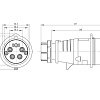 Вилка кабельная IP44 32A 3P+E+N 400V DIS2133237